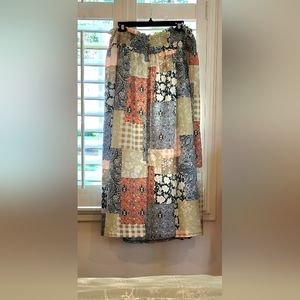 Cato Patchwork Ankle Length Skirt